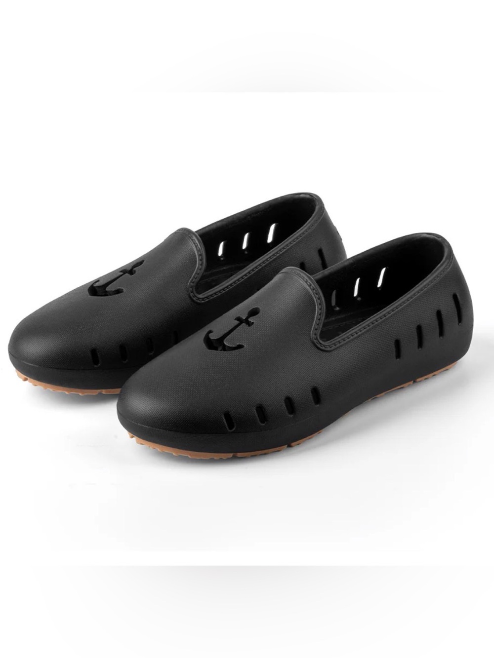 Kids Black Anchor Water Slip-On Shoes